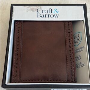 Croft & Barrow Brown Slim fold wallet